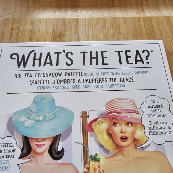 New "What's the Tea?" Eye Shadow Palette by The Balm, 2 Primers and 9 Shades - Picture 2 of 6